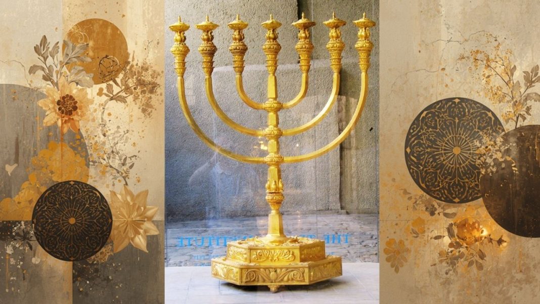 La Ménora reconstituée par le Temple Institute Ménora du Temple Institute — Séquence eschatologique géopolitique